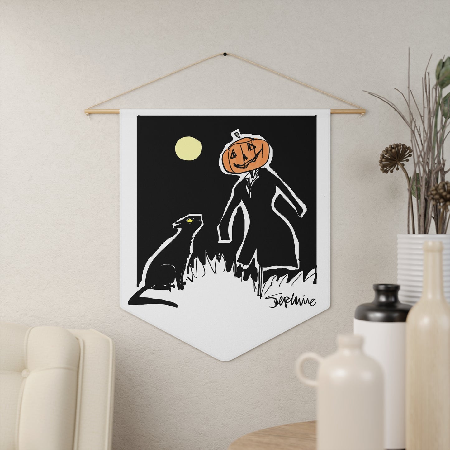 Six Chix- “Midnight Meeting” Wall Pennant