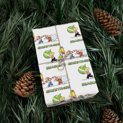 The Family Circus "Seasons Greetings" Wrapping Paper