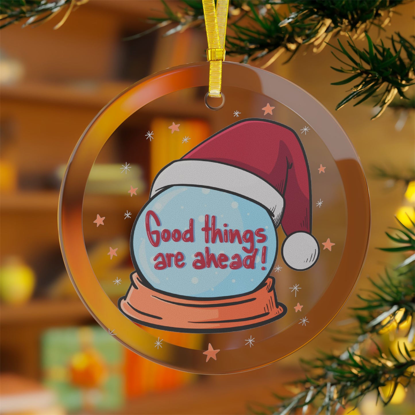Comiclicious Crystal Ball of Cheer Glass Ornament