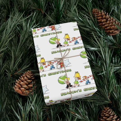 The Family Circus "Seasons Greetings" Wrapping Paper