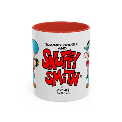 Barney Google and Snuffy Smith Red Accent Coffee Mug