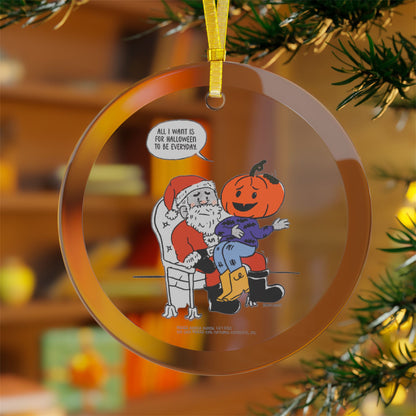 Six Chix- "Nightmare before Giftmas" Glass Ornament by Bianca Xunise