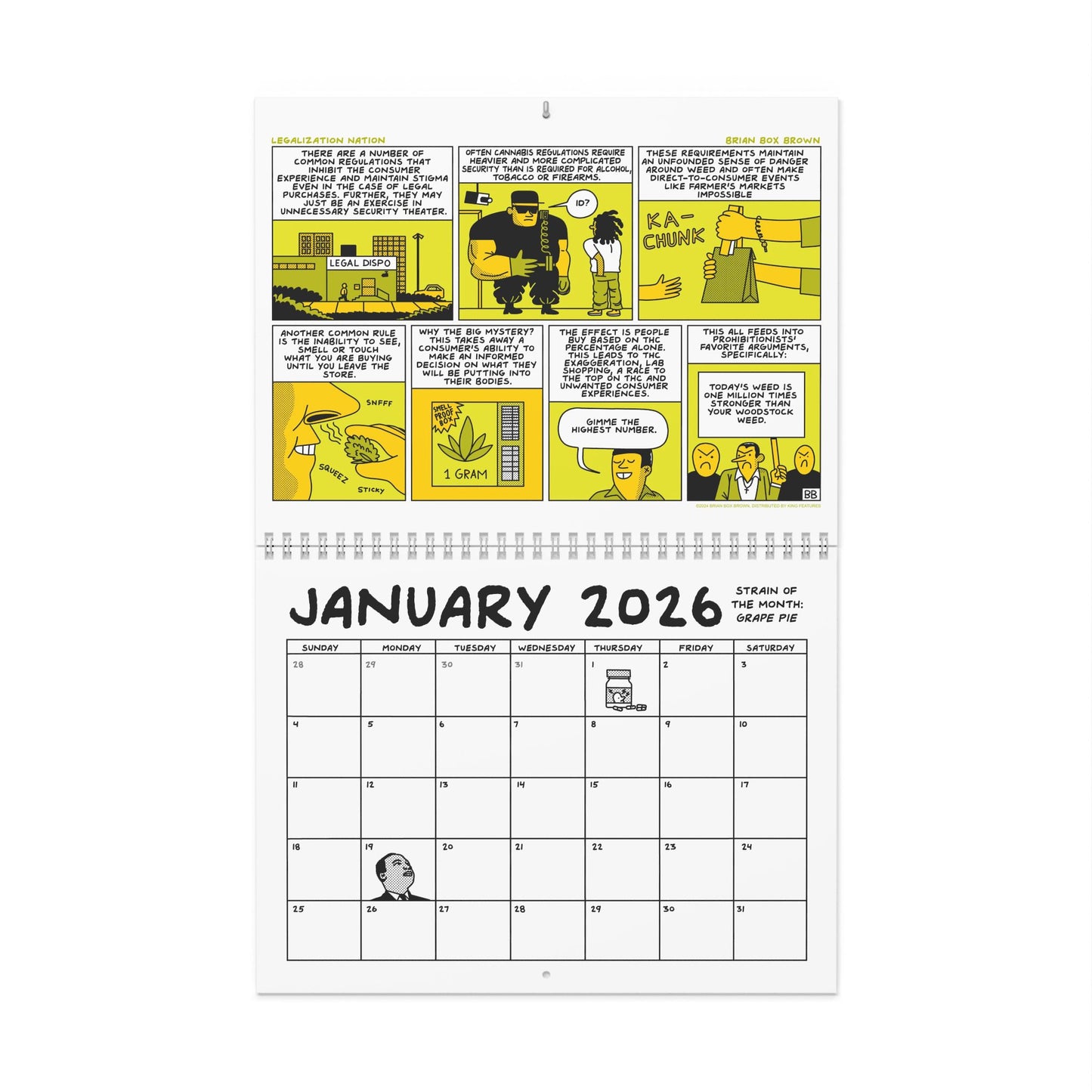 Legalization Nation 2026 Wall Calendar