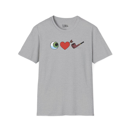 Eye Heart Pipe Bizarro Crewneck Tee