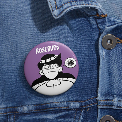 Rosebuds - Rosa Purple Metal Pin