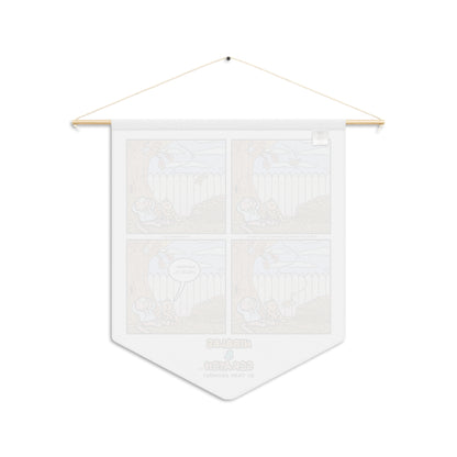 Nibbles & Scratch Wall Pennant — “Another Casualty...”