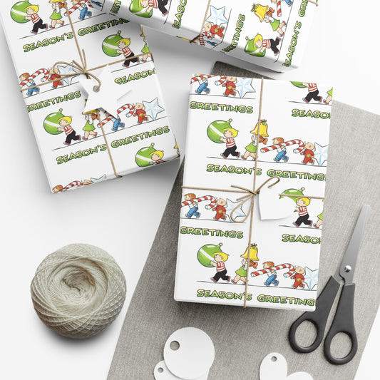 The Family Circus "Seasons Greetings" Wrapping Paper
