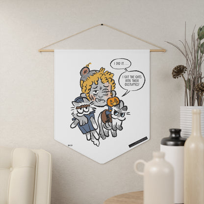 Six Chix- “Cat-astrophic Success” Wall Pennant