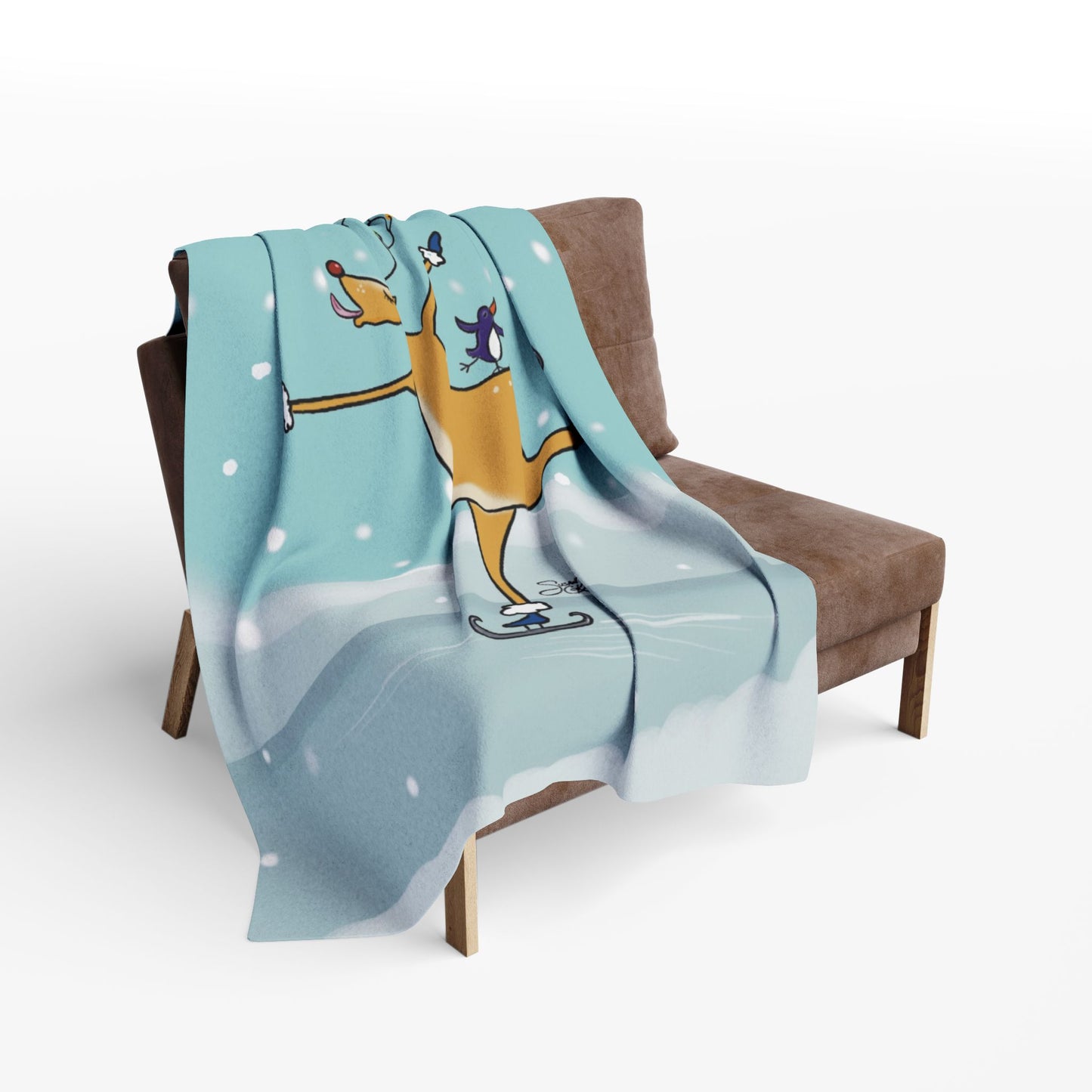 Six Chix- "Rein-Deer" by Susan Camilleri Konar Arctic Fleece Blanket