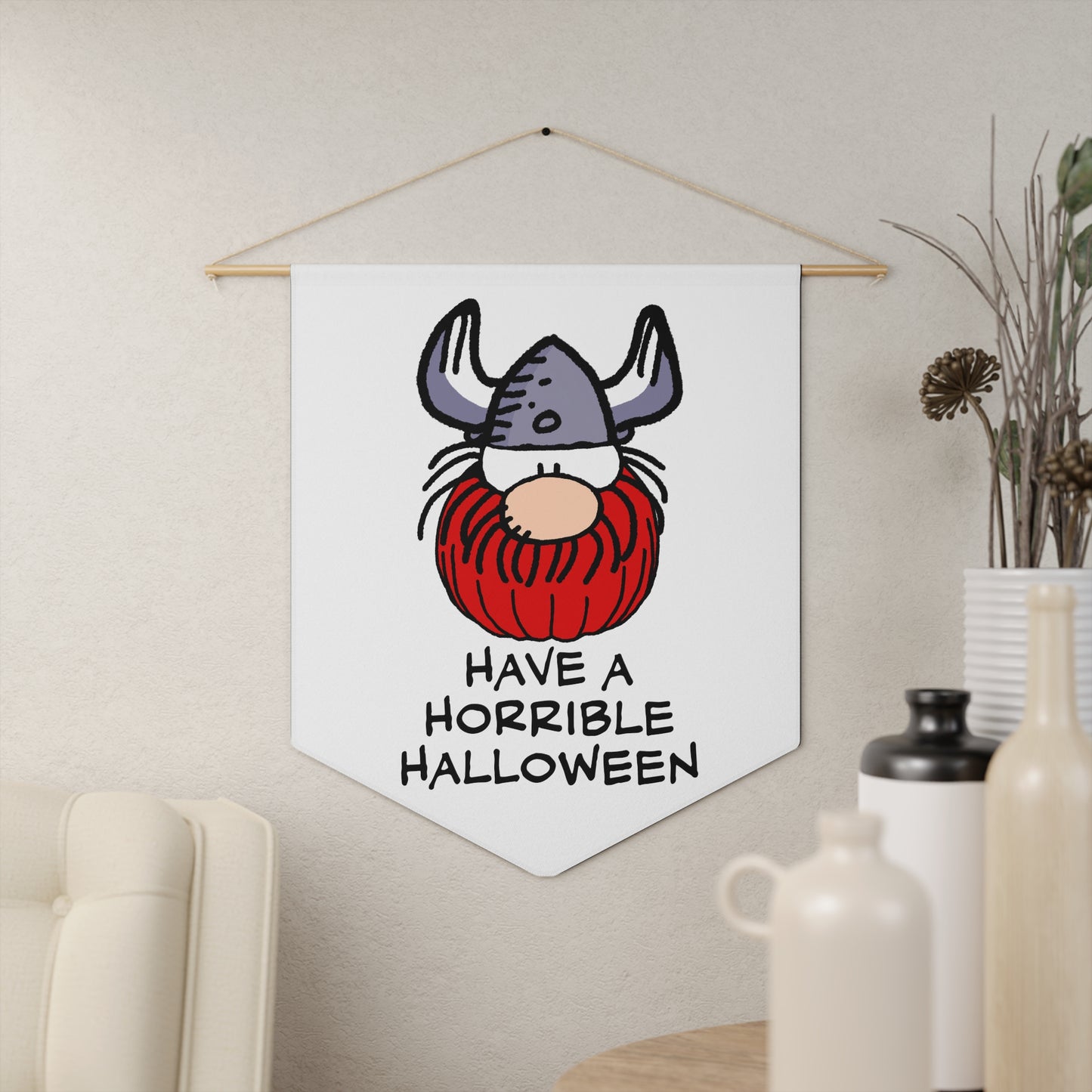 Hagar the Horrible- "Horrible Halloween" Wall Pennant