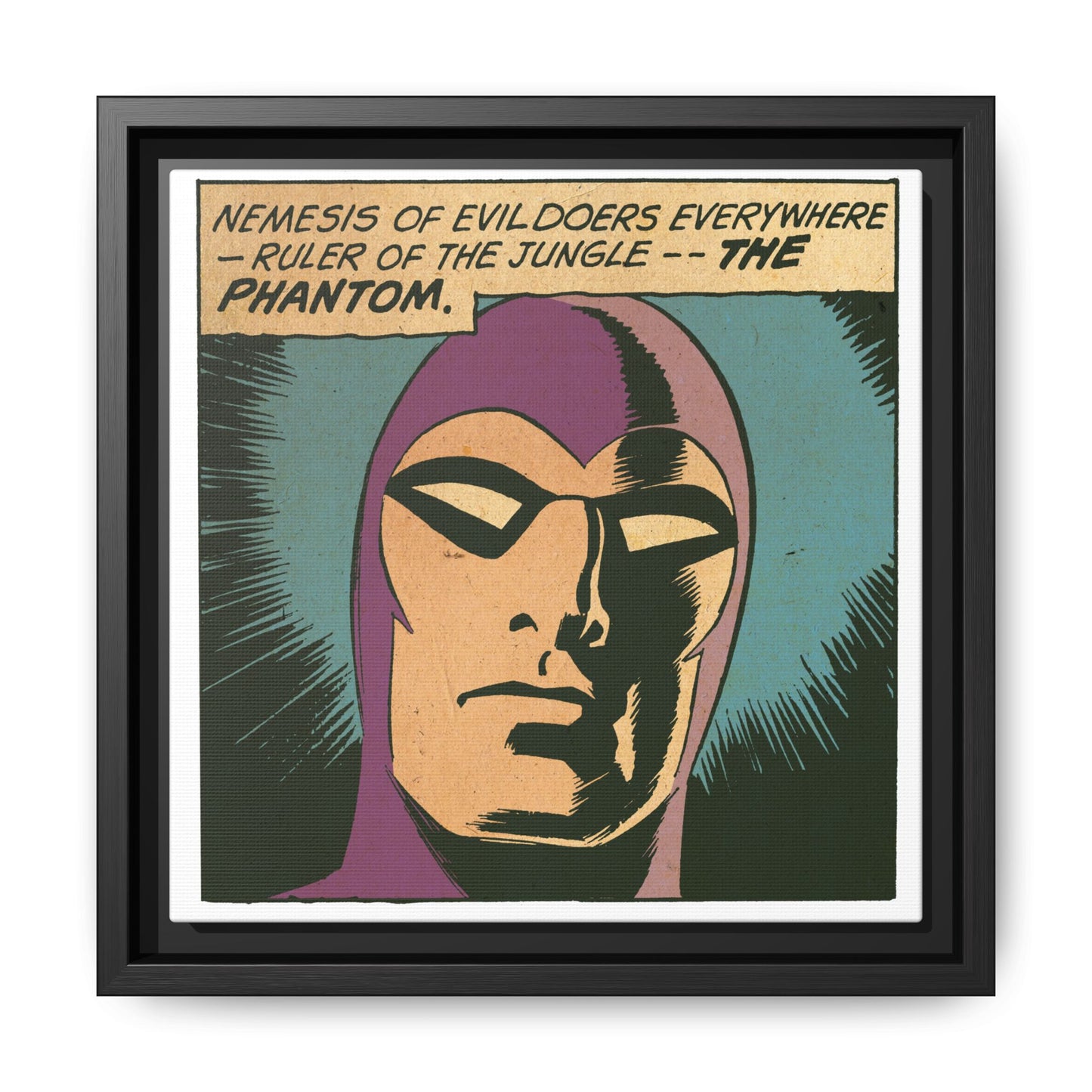 The Phantom Comic Hero Canvas Wrap