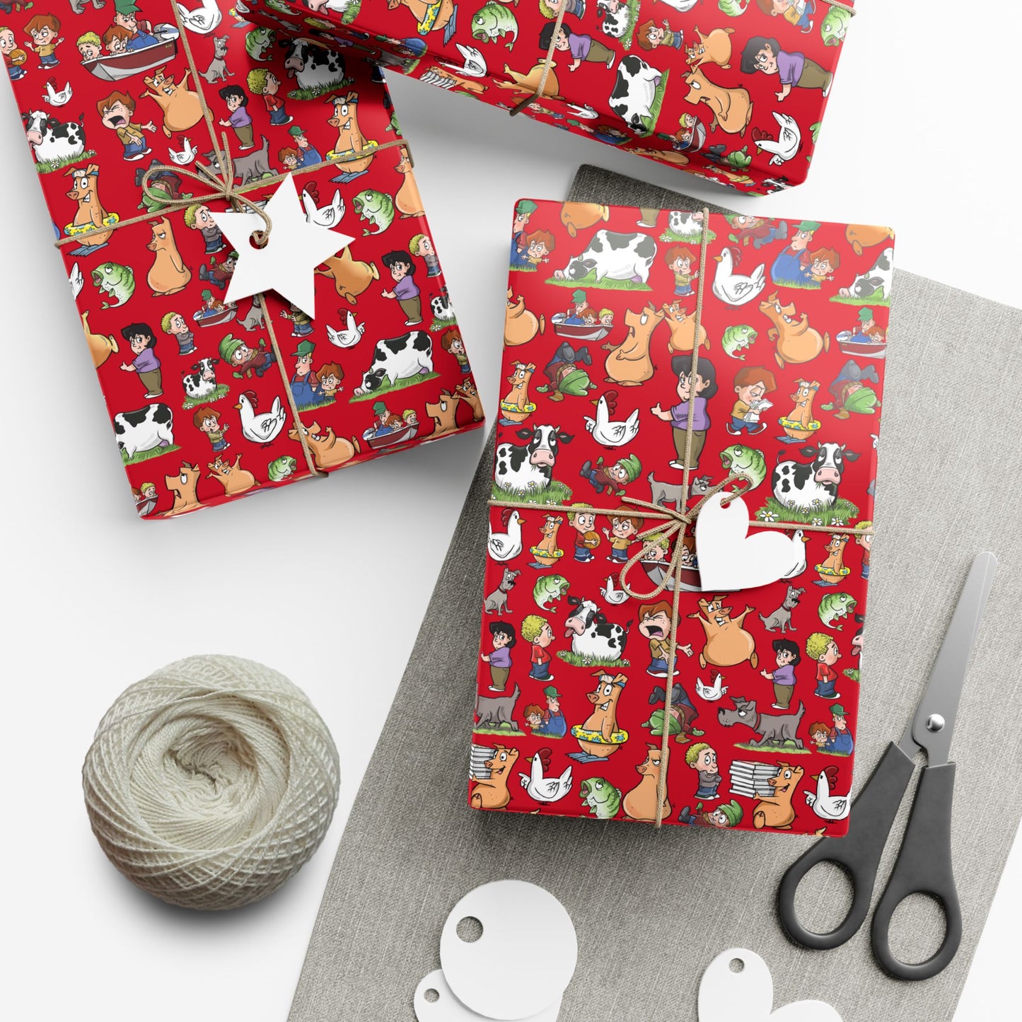 Farm Fresh Wraps – Amber Waves Wrapping Paper (Red)