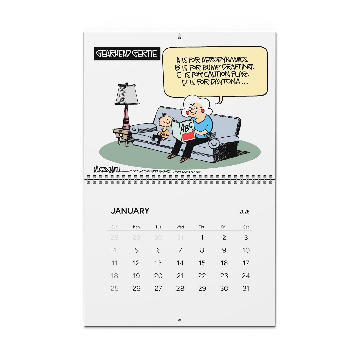 Gearhead Gertie 2026 Wall Calendar