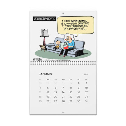 Gearhead Gertie 2026 Wall Calendar