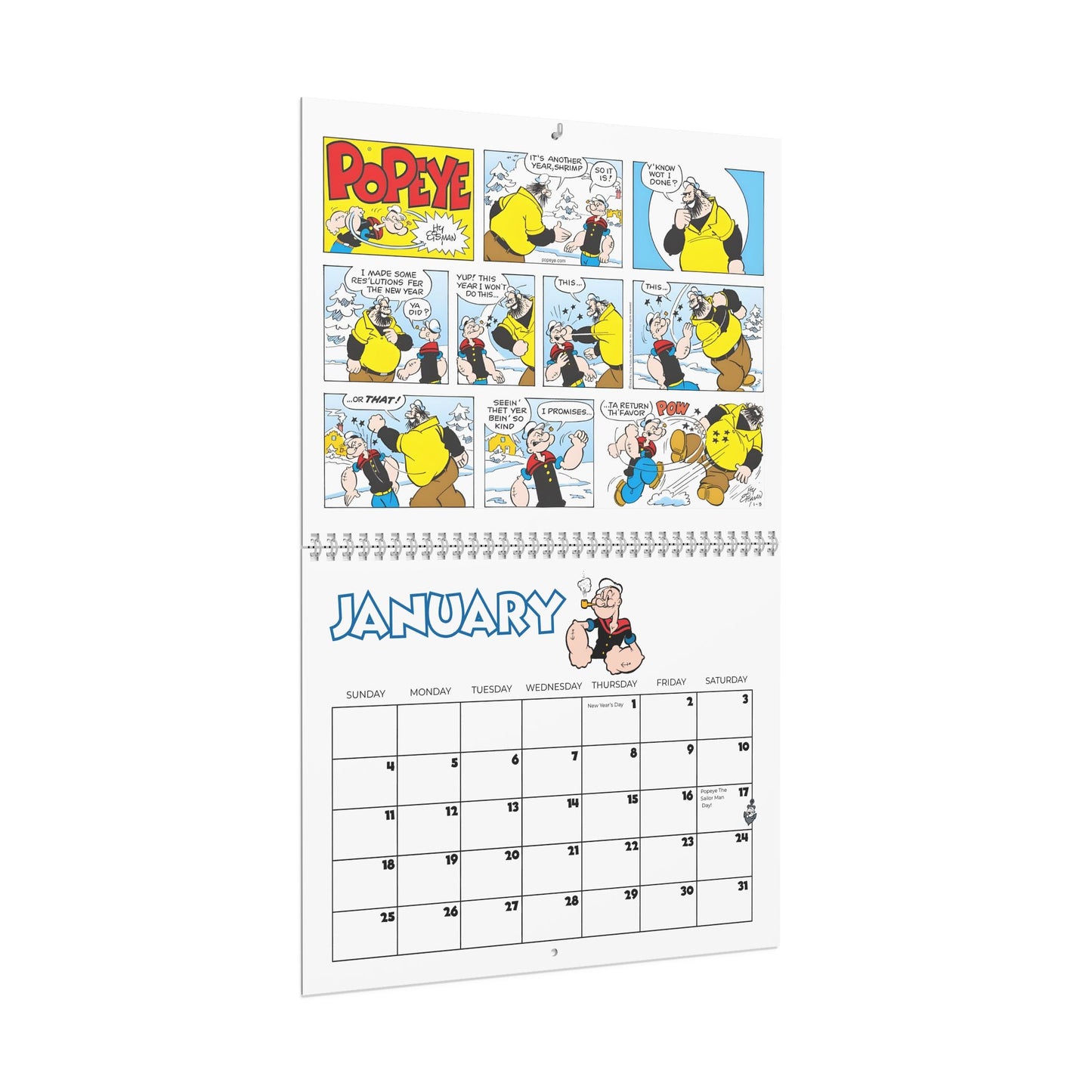 Popeye & Friends 2026 Wall Calendar