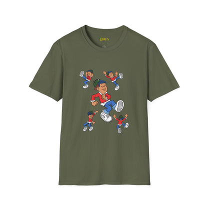 Curtis “Feel the Groove” Character Collage T-Shirt