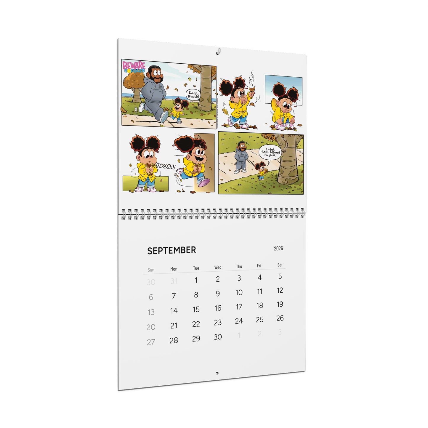 Beware of Toddler 2026 Wall Calendar