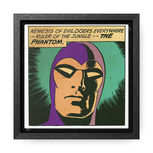 The Phantom Comic Hero Canvas Wrap - Square Frame Art: A Legendary Tribute for Your Space