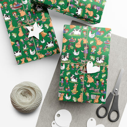 “Farm Fresh Wraps” – Amber Waves Wrapping Paper