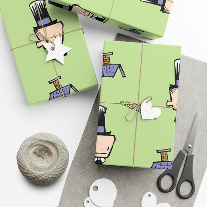 Daddy Daze "Top Hat Angus" Holiday Wrapping Paper