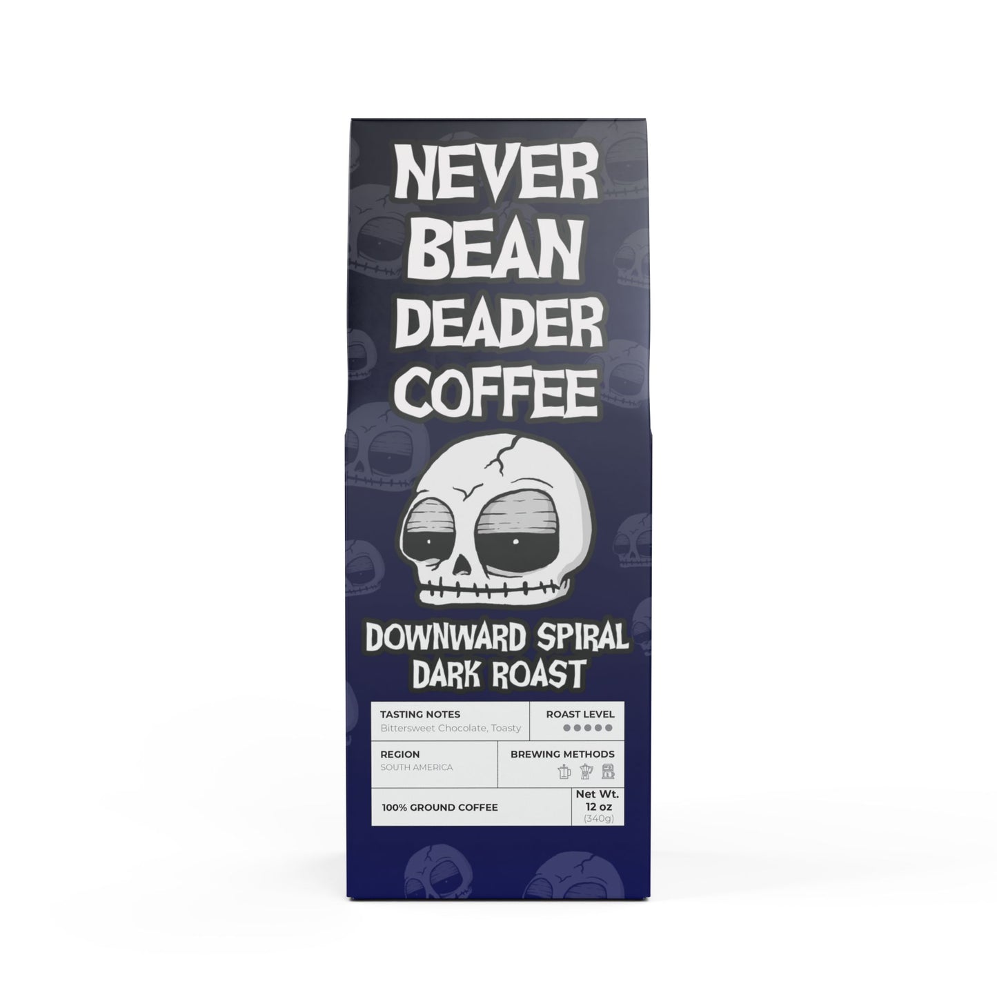 Never Bean Deader Coffee: Downward Spiral Dark Roast (French Dark Roast)