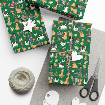 “Farm Fresh Wraps” – Amber Waves Wrapping Paper