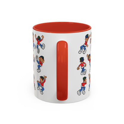 Curtis "Feel The Groove" Red Accent Mug
