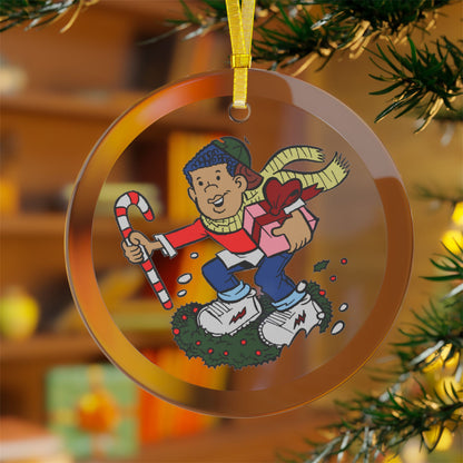Curtis "Holiday Hustle" Glass Ornament