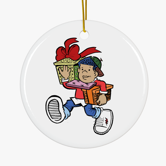 Curtis "Special Delivery" Ceramic Holiday Ornament