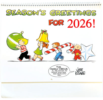 A Year of Family Circus Fun: Limited Edition 2026 Signed Calendar