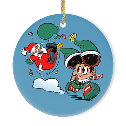 Beware of Toddler "Holiday Chaos" Ceramic Ornament