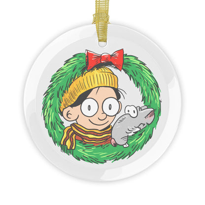 The Brilliant Mind of Edison Lee- "Merry and Bright Ideas" Glass Ornament