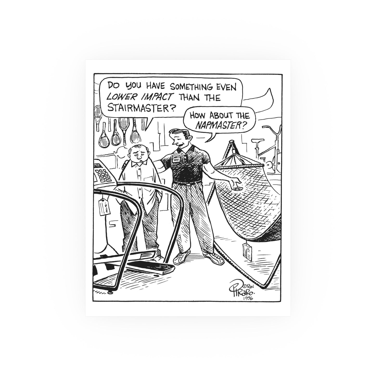 Bizarro “The Napmaster” Fitness Humor Print (1996)