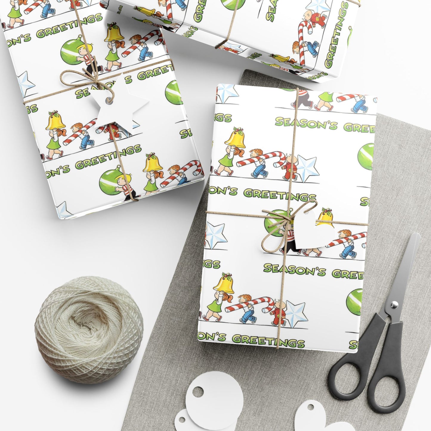 The Family Circus "Seasons Greetings" Wrapping Paper