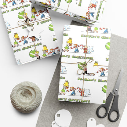 The Family Circus "Seasons Greetings" Wrapping Paper