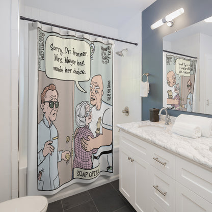 Bizarro Dr. Bronner Shower Curtain