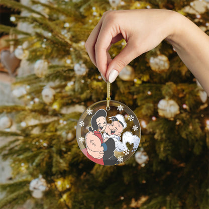 Snowflake Sweethearts - Olive and Popeye Holiday Ornament