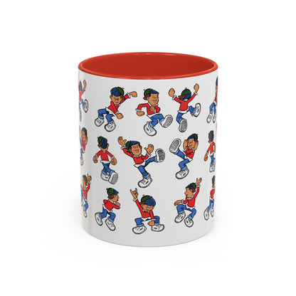 Curtis "Feel The Groove" Red Accent Mug