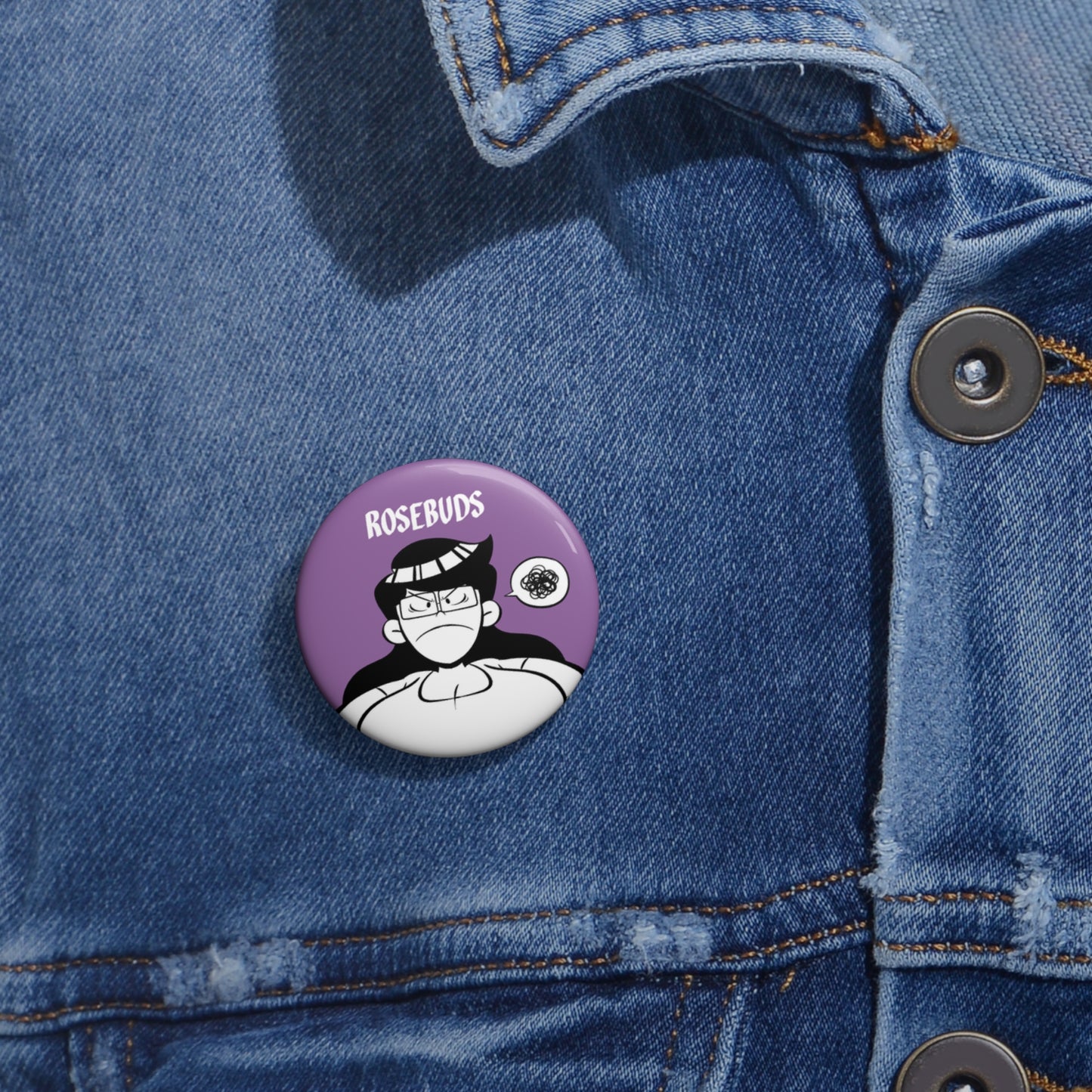 Rosebuds - Rosa Purple Metal Pin