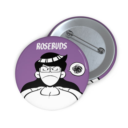 Rosebuds - Rosa Purple Metal Pin