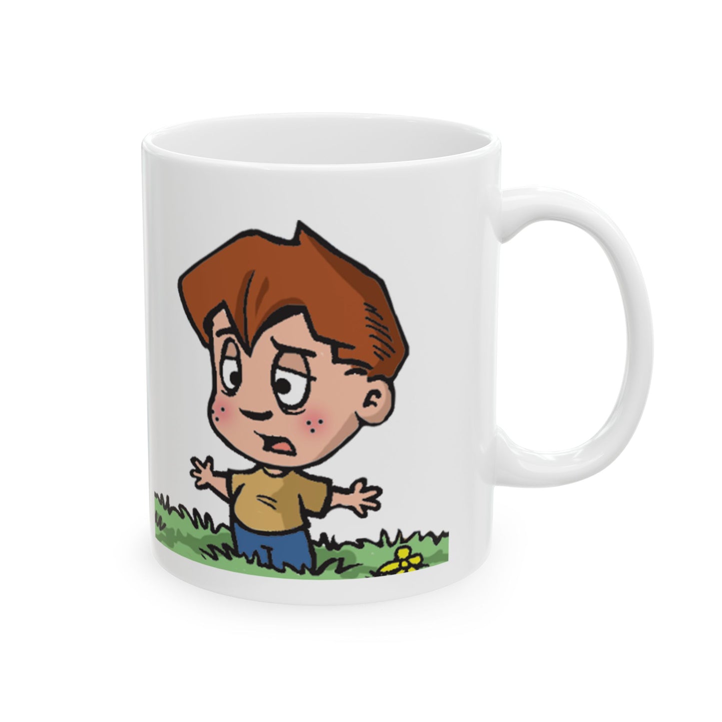 Amber Waves "Gerald" Mug - Whimsical Cartoon Character Ceramic Mug - Perfect Gift for Kids & Parents