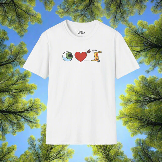 "Eye Heart Bird" - Bizarro Crewneck Tee