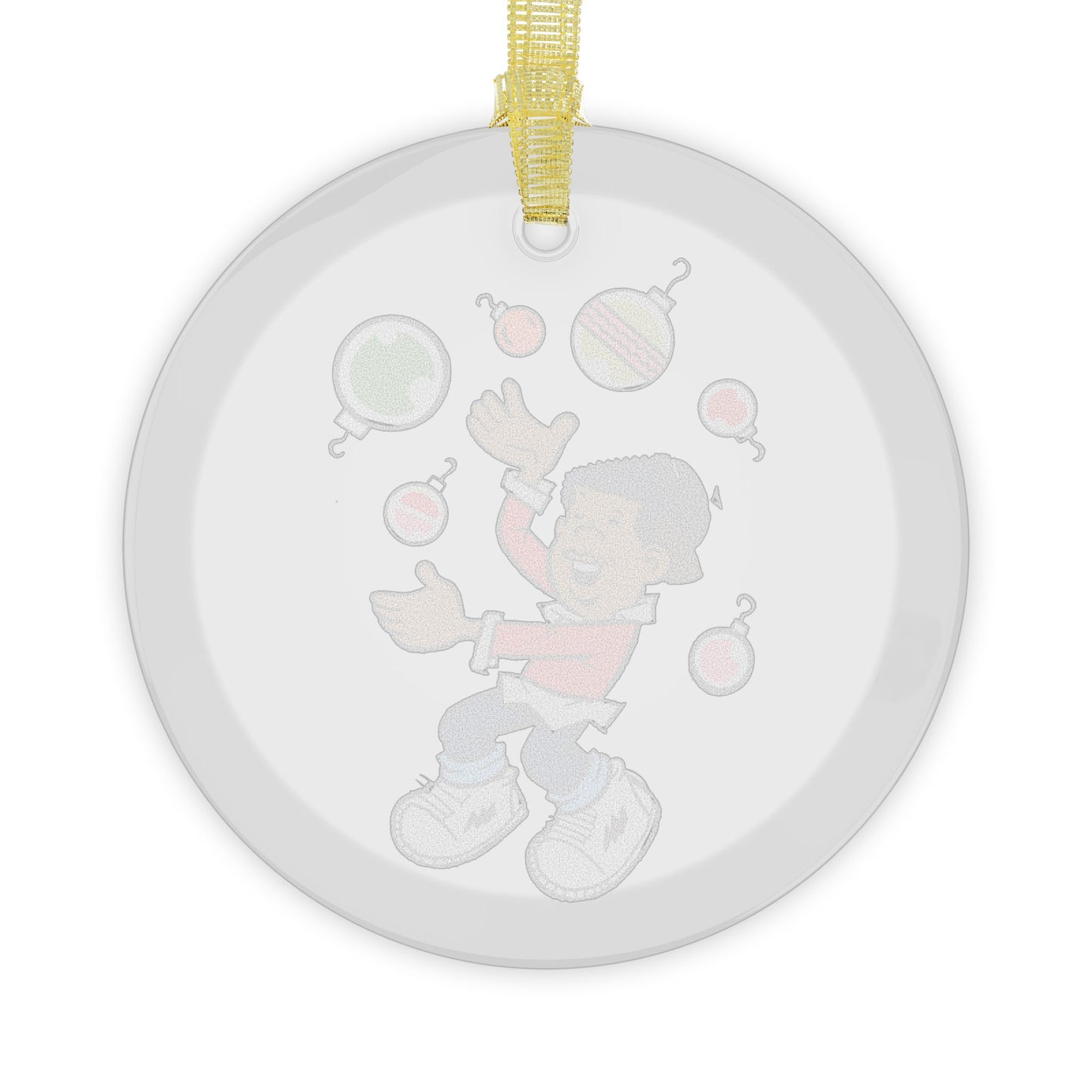 Curtis "Holiday Juggle" Glass Ornament