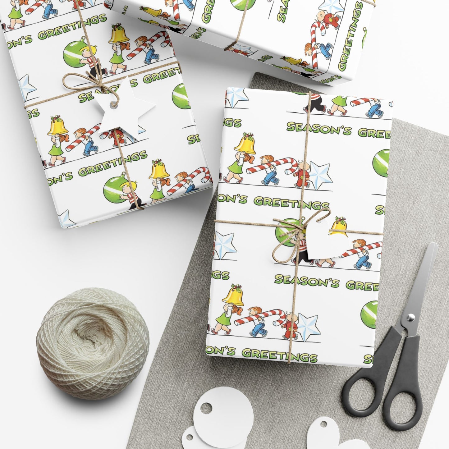 The Family Circus "Seasons Greetings" Wrapping Paper