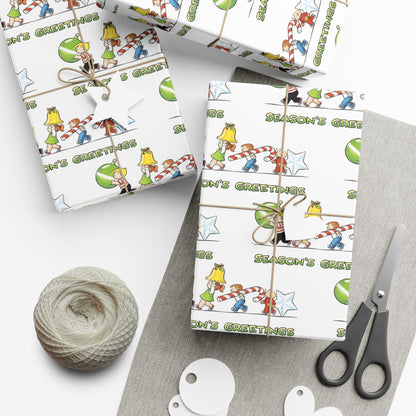 The Family Circus "Seasons Greetings" Wrapping Paper