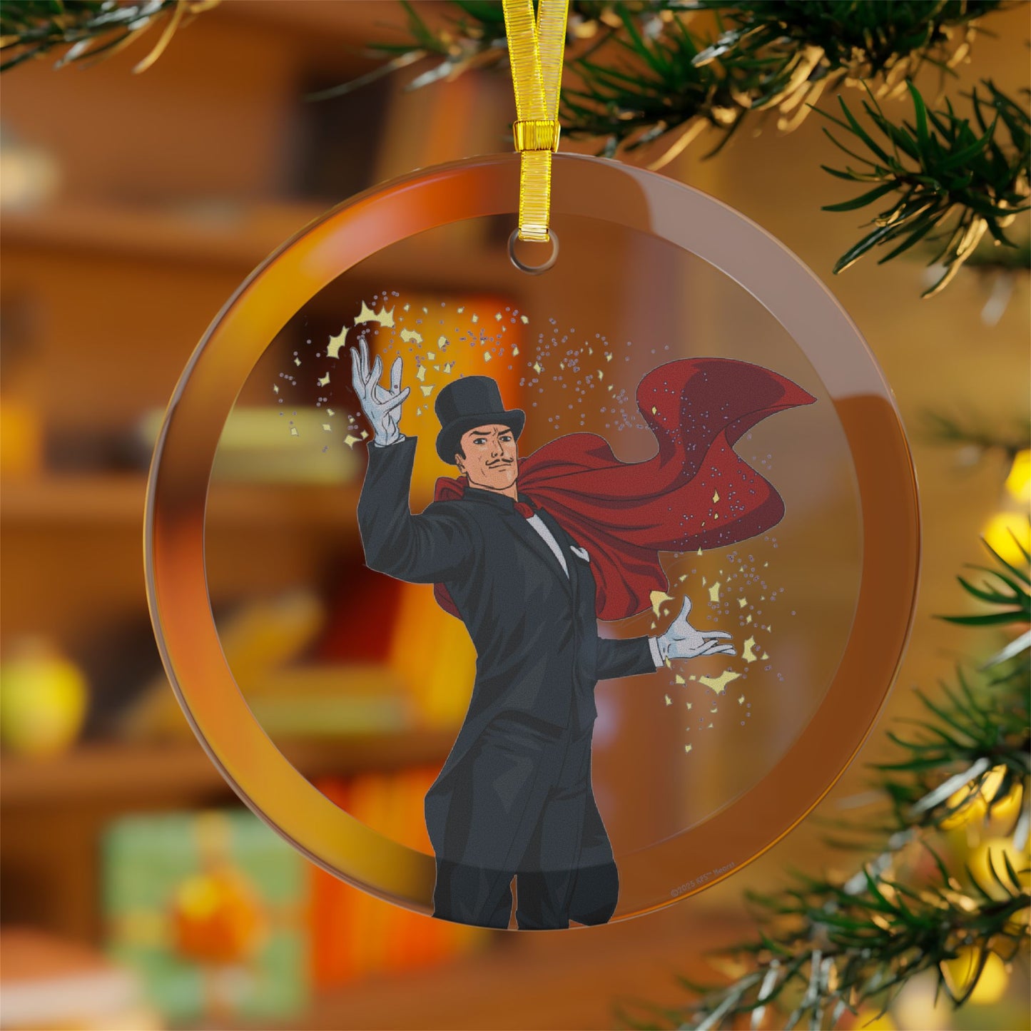 Mandrake The Magician Glass Ornament