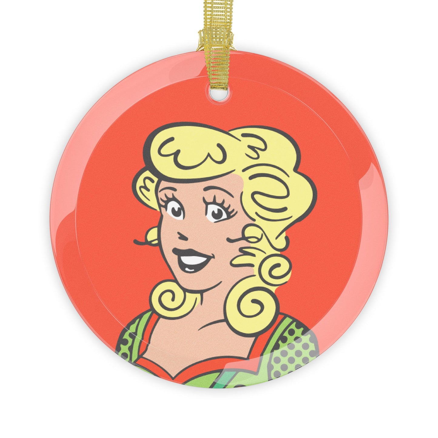 Blondie Holiday Glass Ornament