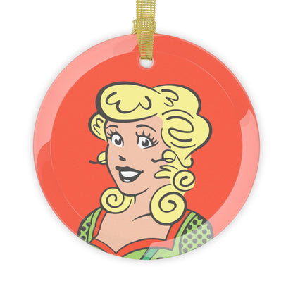 Blondie Holiday Glass Ornament