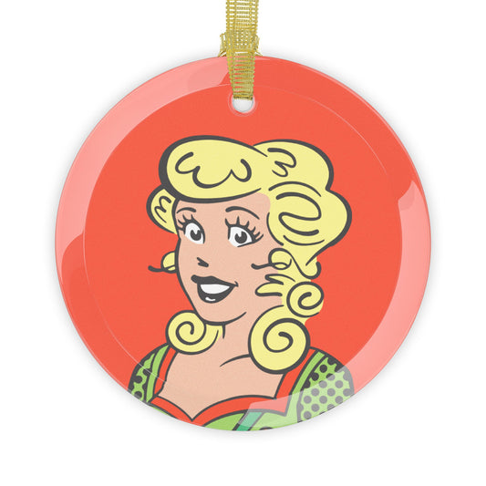 Blondie Holiday Glass Ornament