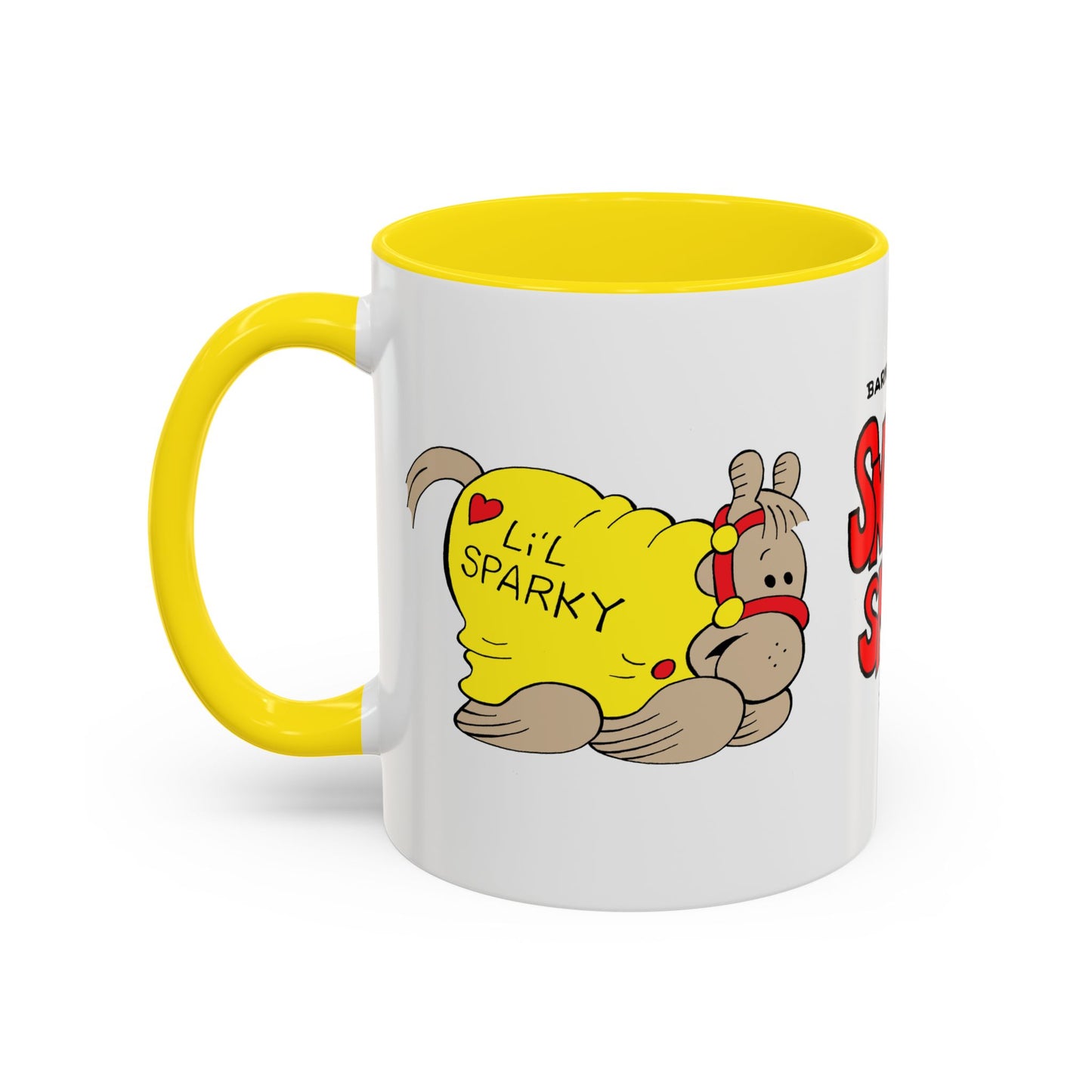 Barney Google and Snuffy Smith Lil' Sparky & Spark Plug Yellow Coffee Mug